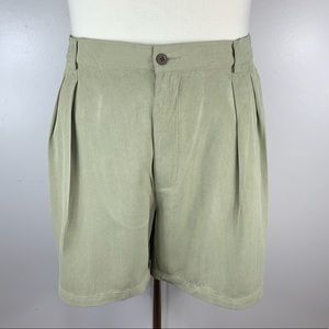 TOMMY BAHAMA Size 42 Khaki 100% Silk Dress Shorts